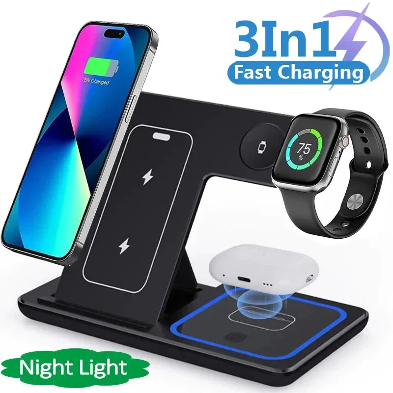 Fast Foldable 3-in-1 Charging Station